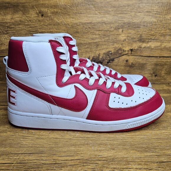 Nike Terminator High Red White Sneakers sz 8.5 Mens - Picture 3 of 8